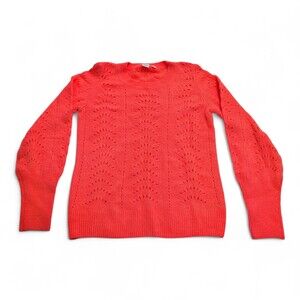 Gap‎ Women's Pink Eyelet Knit Sweater Size S